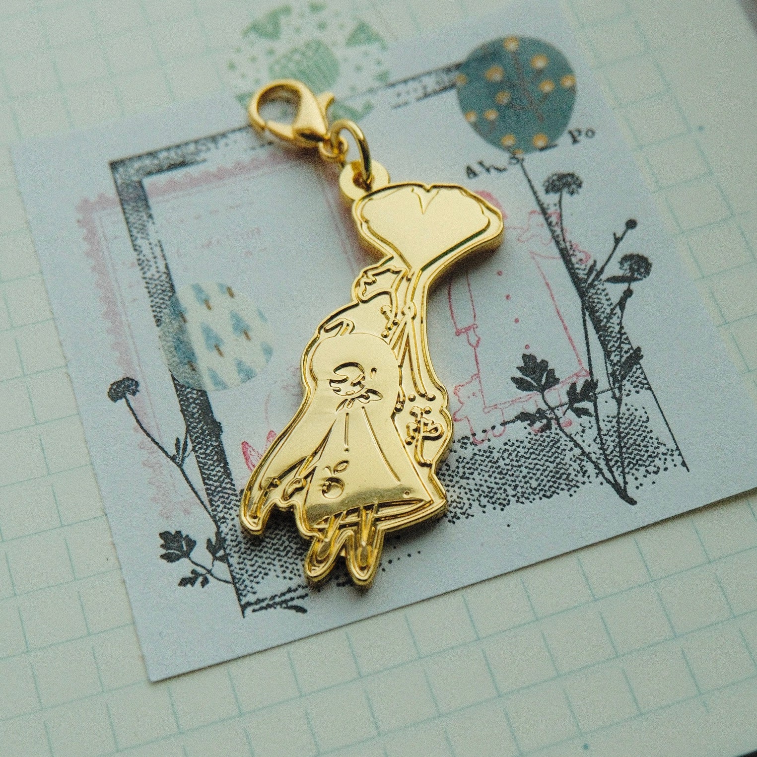 Brass Charm - Floating