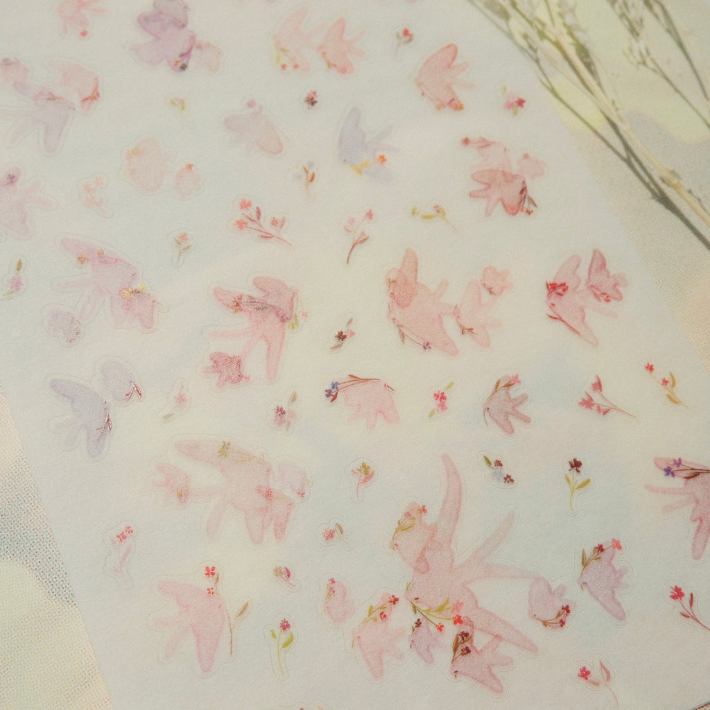 Pink Birds Sticker Sheet - 2 Sheets