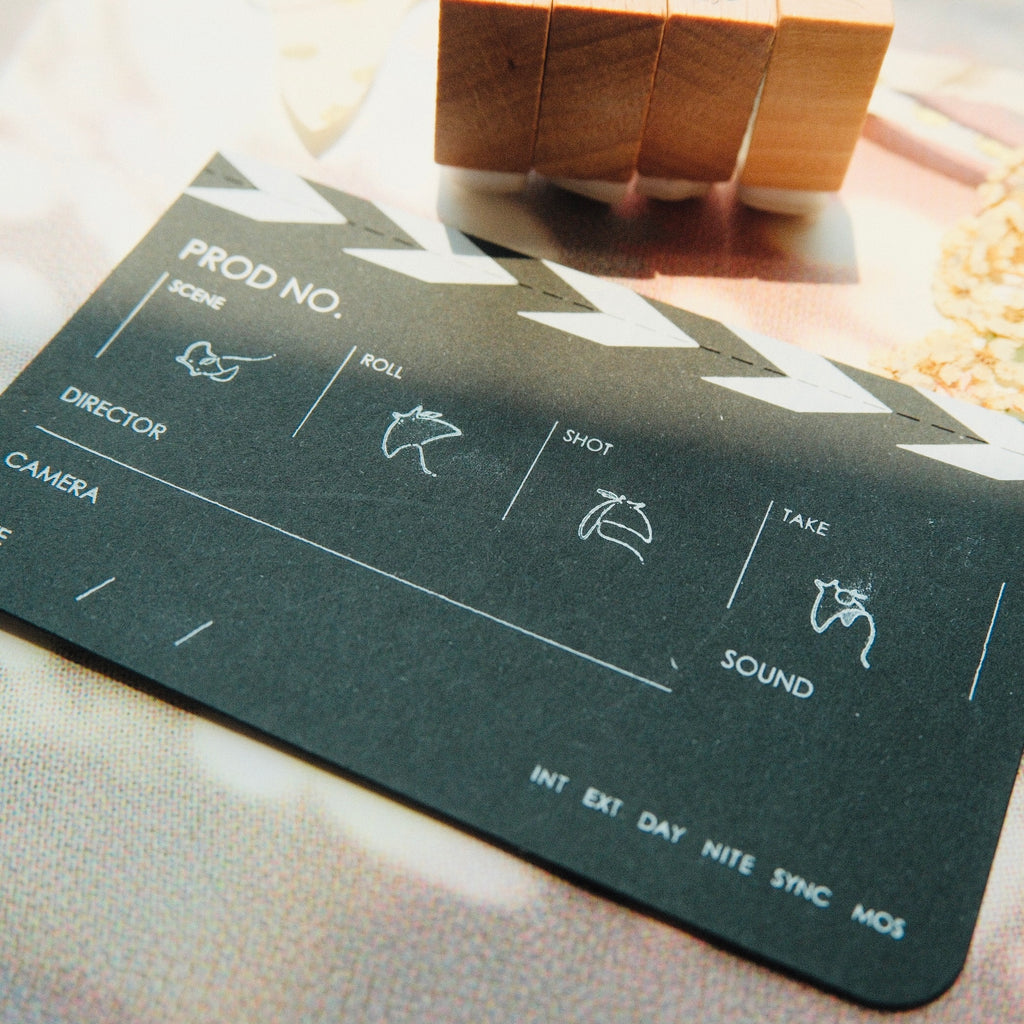 Wooden Stamp Set - Tiny mikan manta