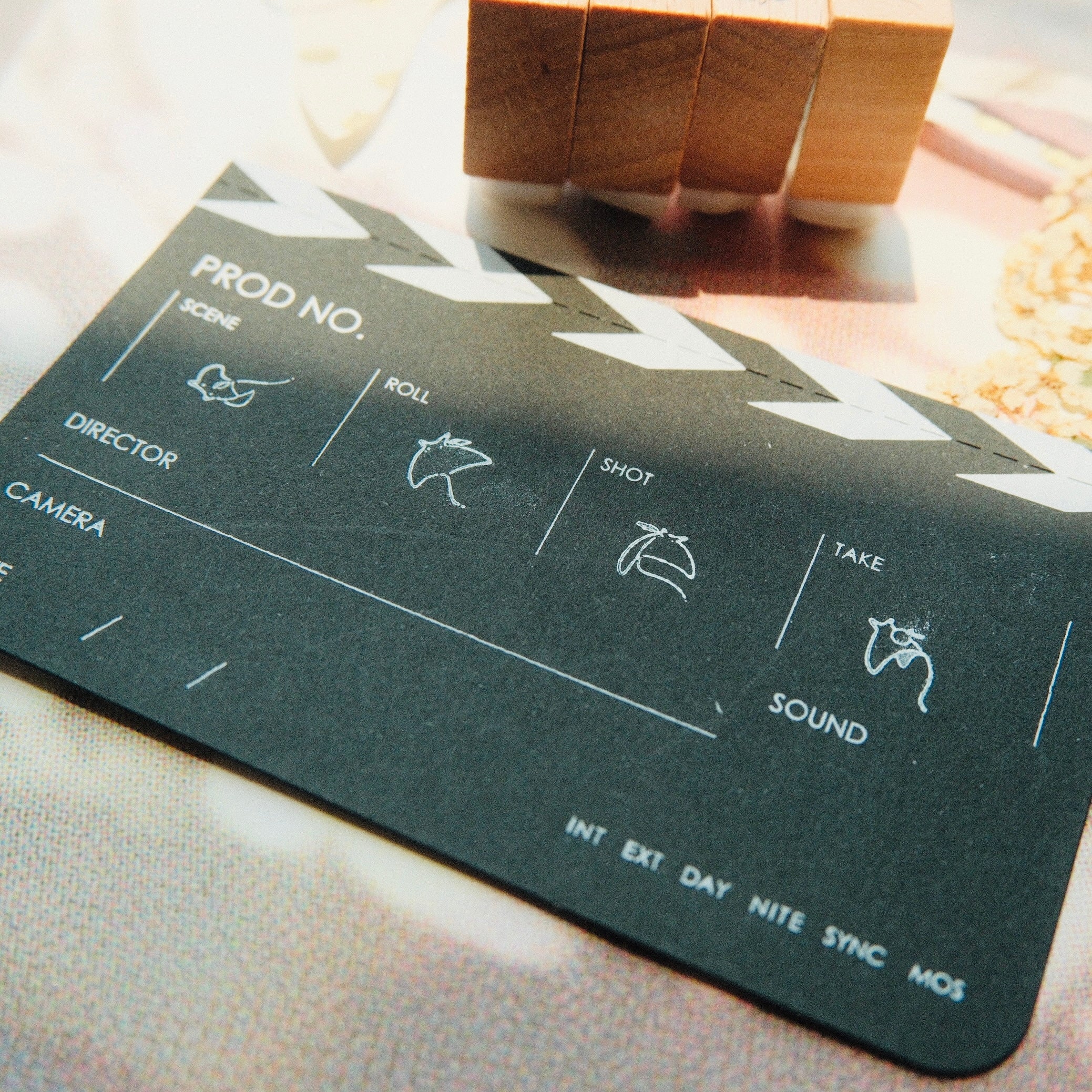 Wooden Stamp Set - Tiny mikan manta