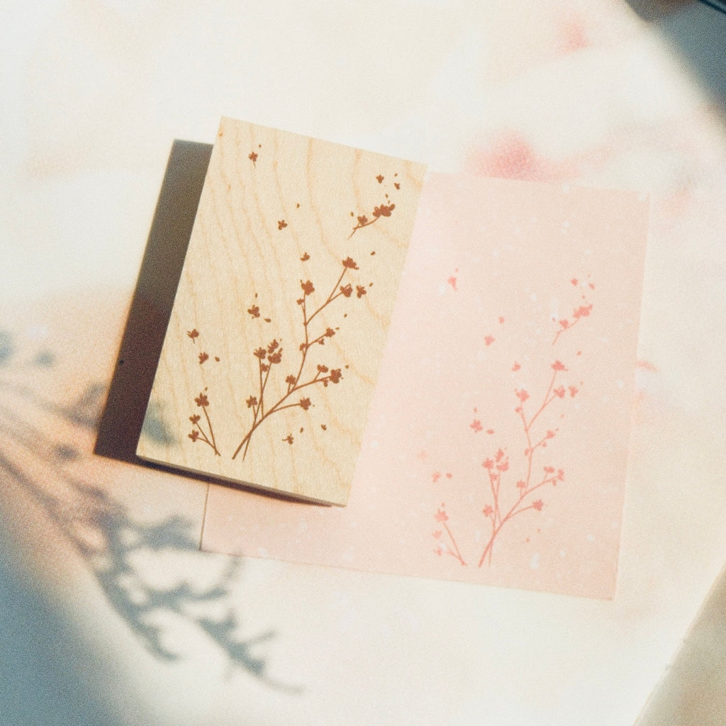 Wooden Stamp - Flower Wind Blows