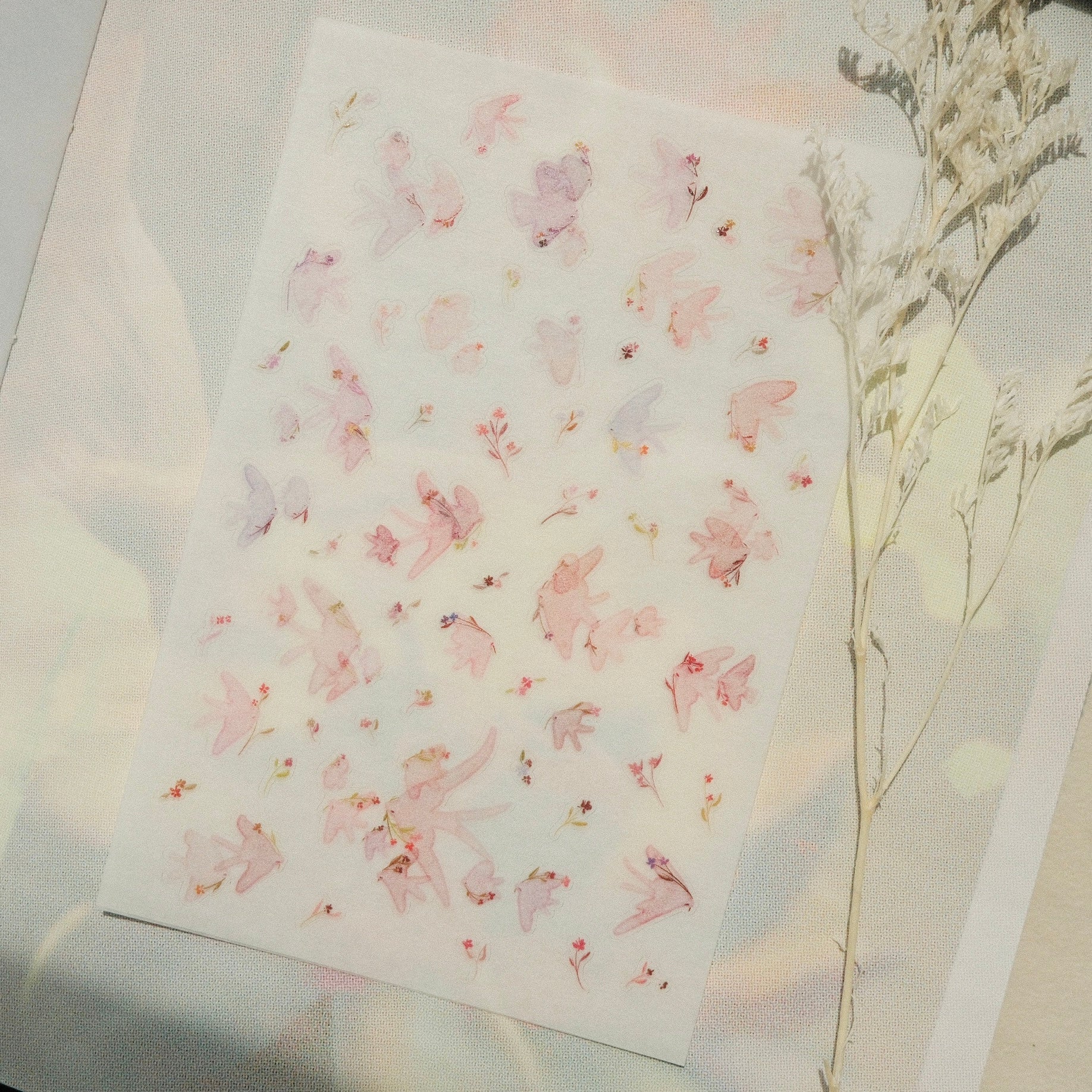 Pink Birds Sticker Sheet - 2 Sheets