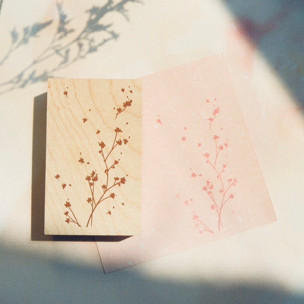 Wooden Stamp - Flower Wind Blows