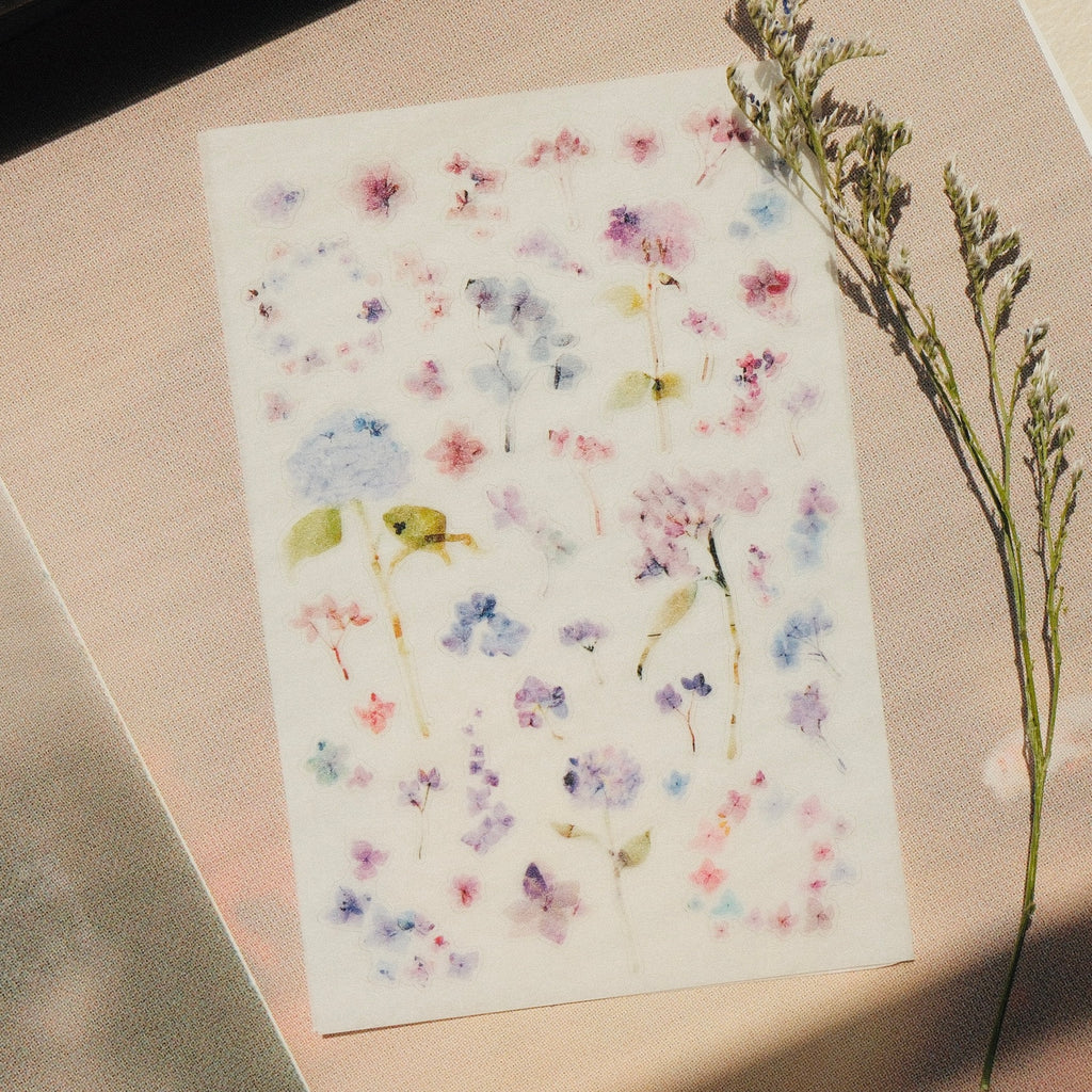 Sticker Sheet - Hydrangea - 2 Sheets