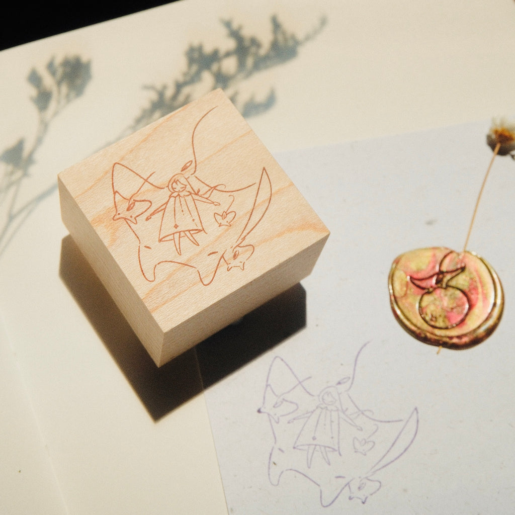 Wooden Stamp - Laying