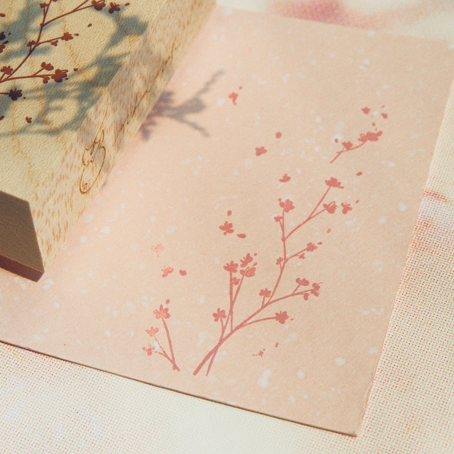 Wooden Stamp - Flower Wind Blows