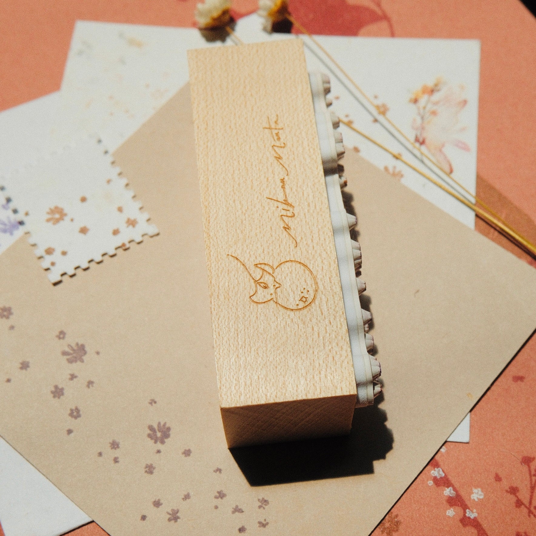 Wooden Stamp - Flower Dust
