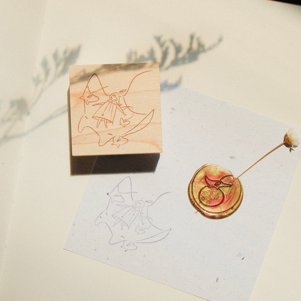 Wooden Stamp - Laying