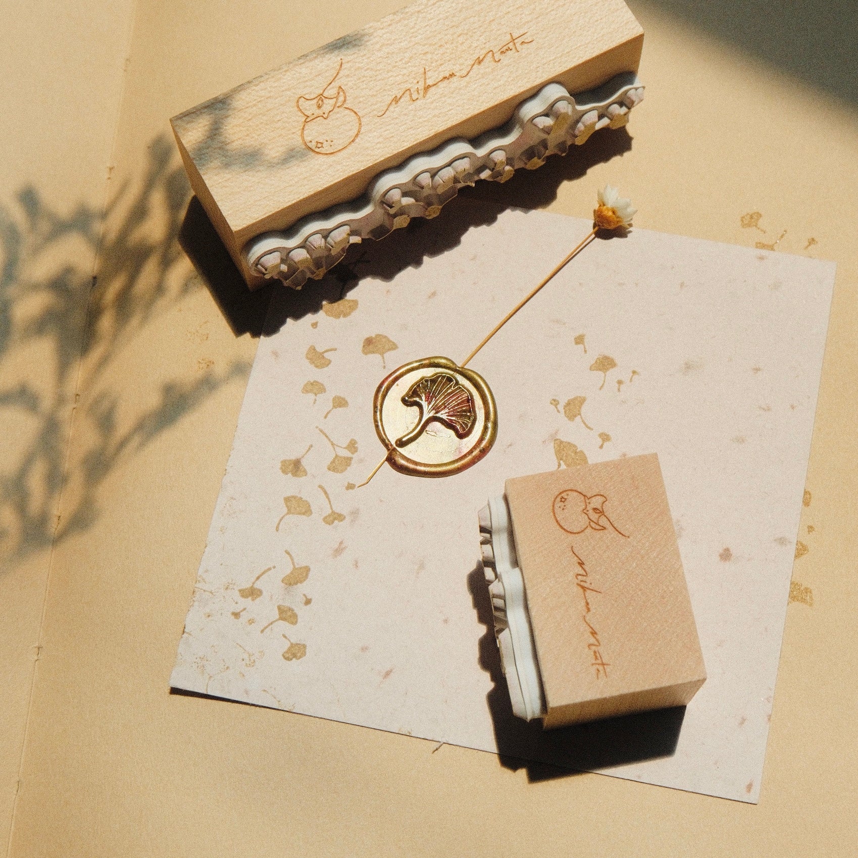 Wooden Stamp - Ginkgo