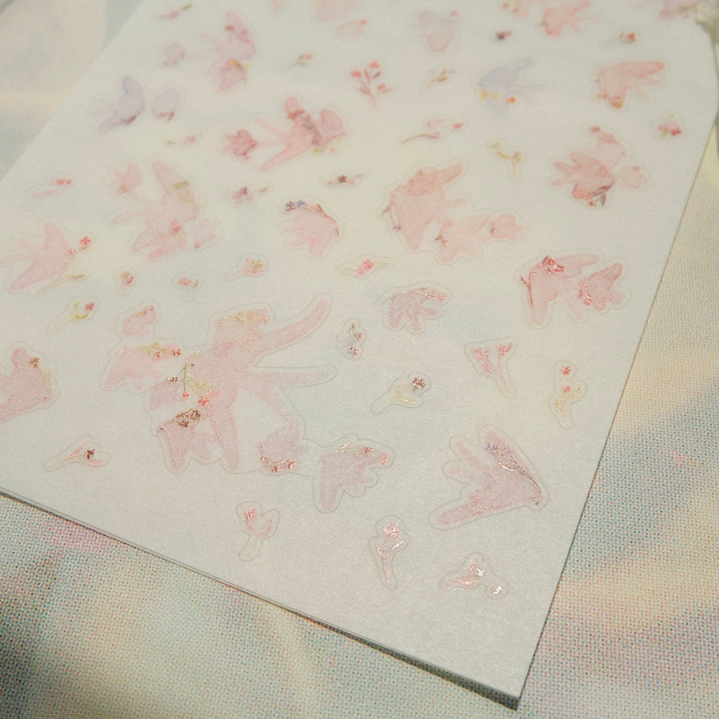 Pink Birds Sticker Sheet - 2 Sheets