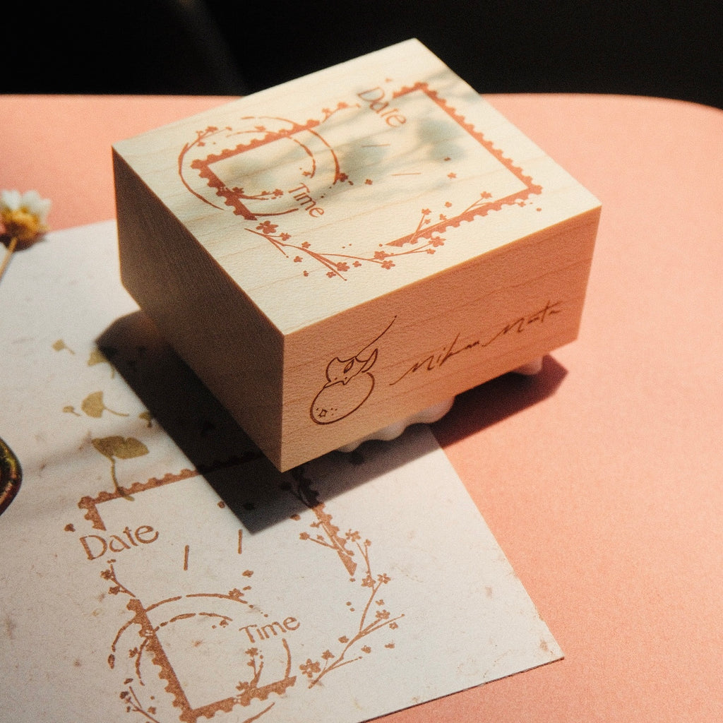 Wooden Stamp - Date & Time