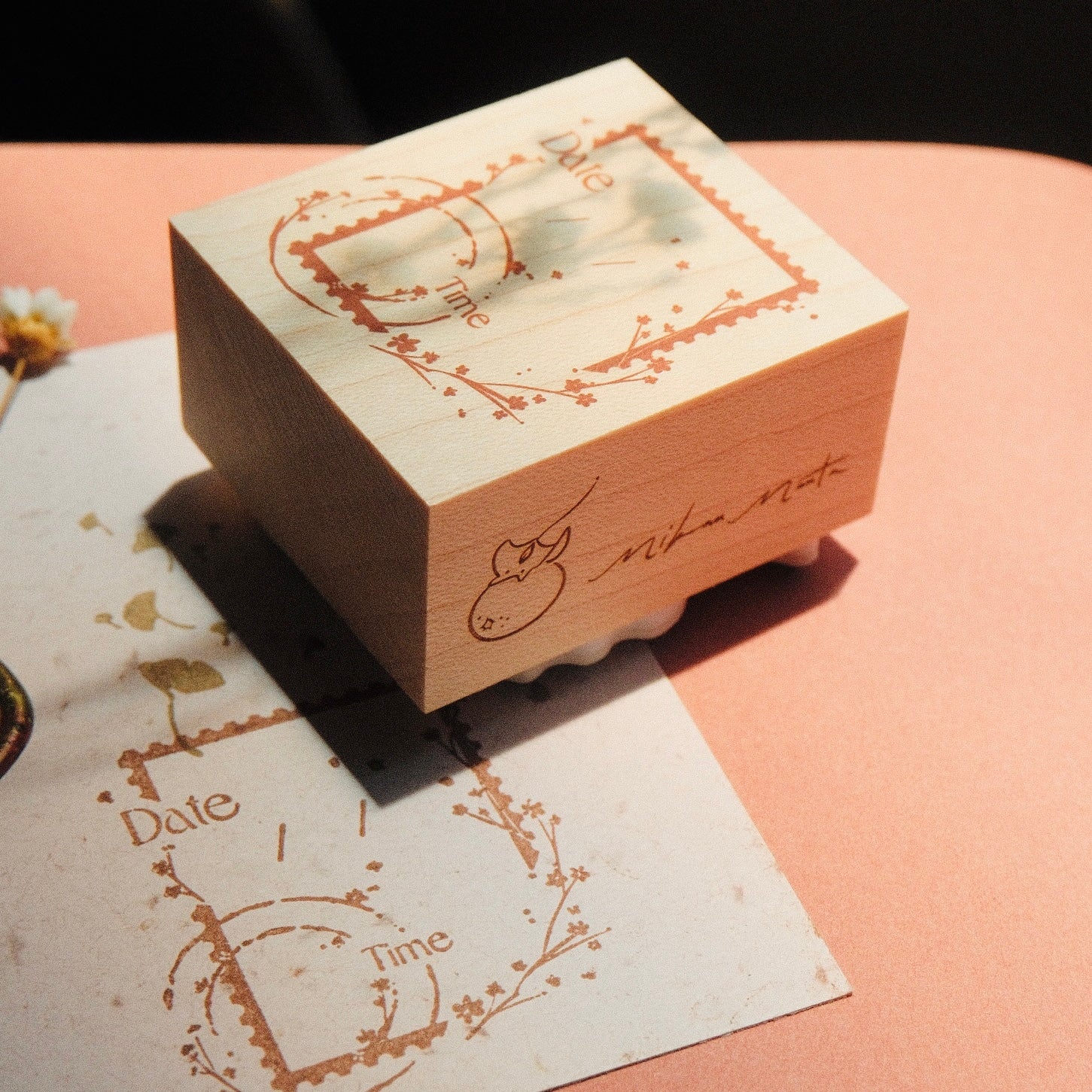 Wooden Stamp - Date & Time