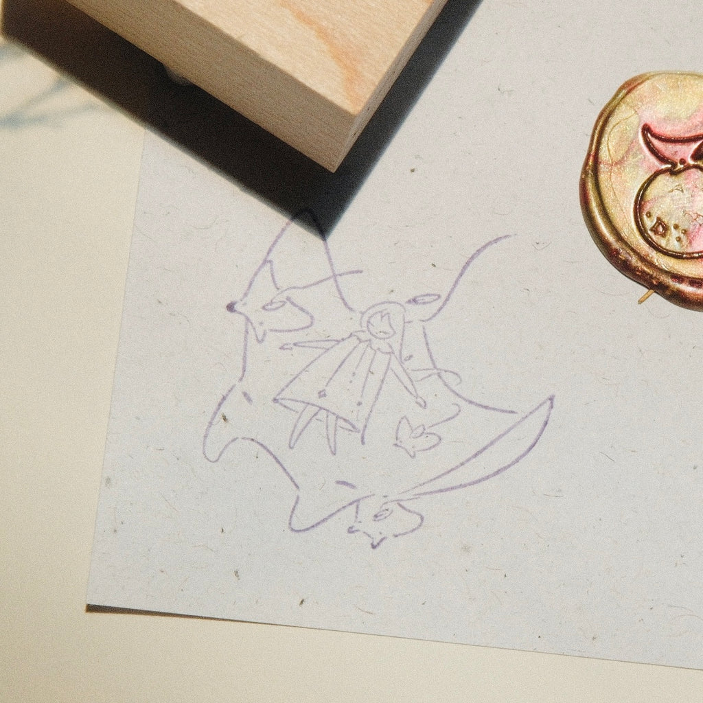 Wooden Stamp - Laying