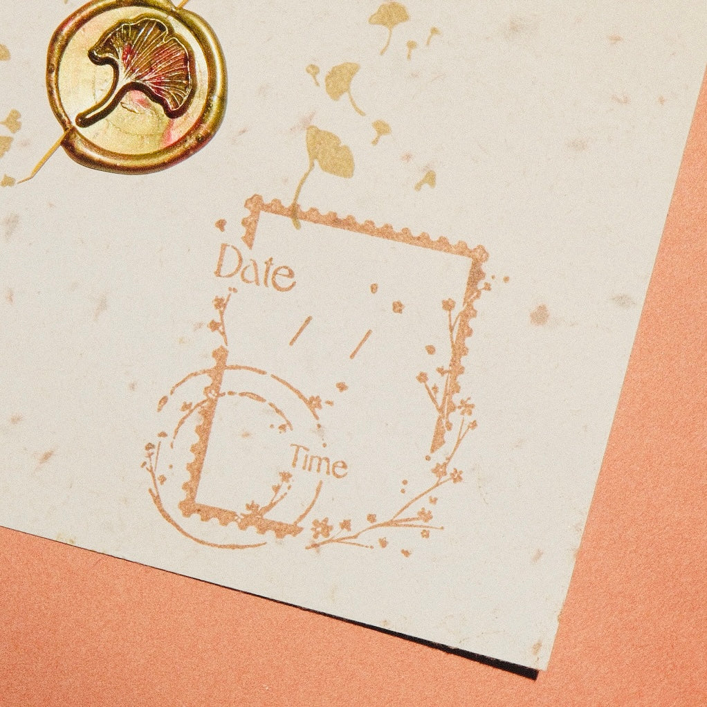 Wooden Stamp - Date & Time