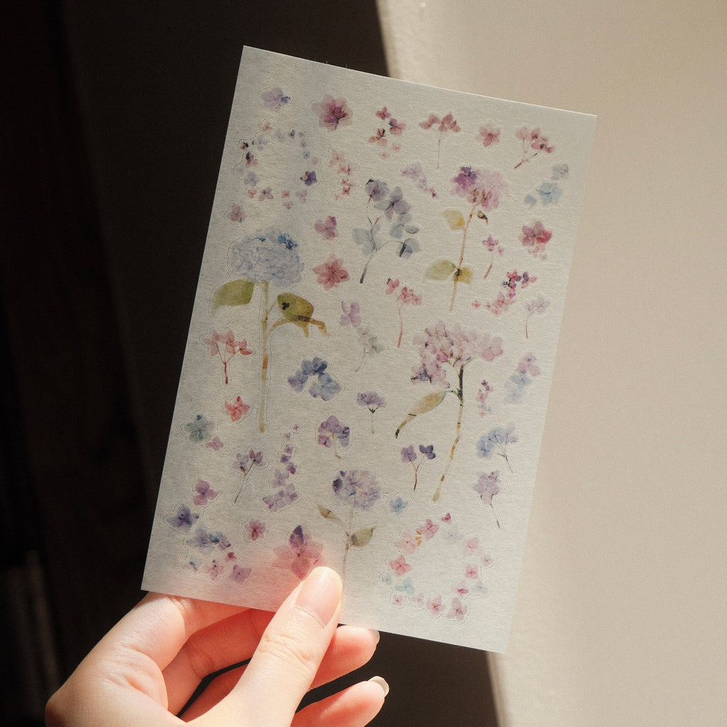 Sticker Sheet - Hydrangea - 2 Sheets