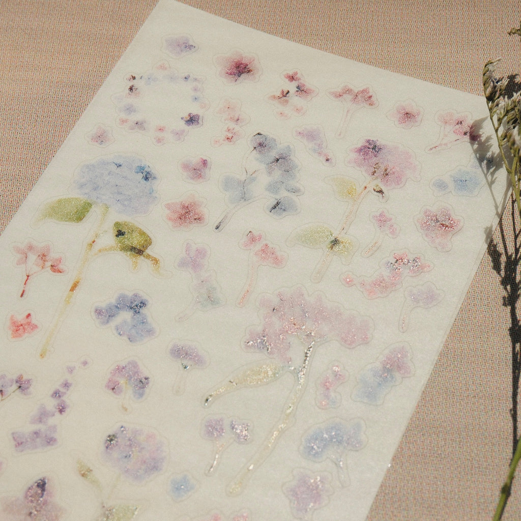 Sticker Sheet - Hydrangea - 2 Sheets