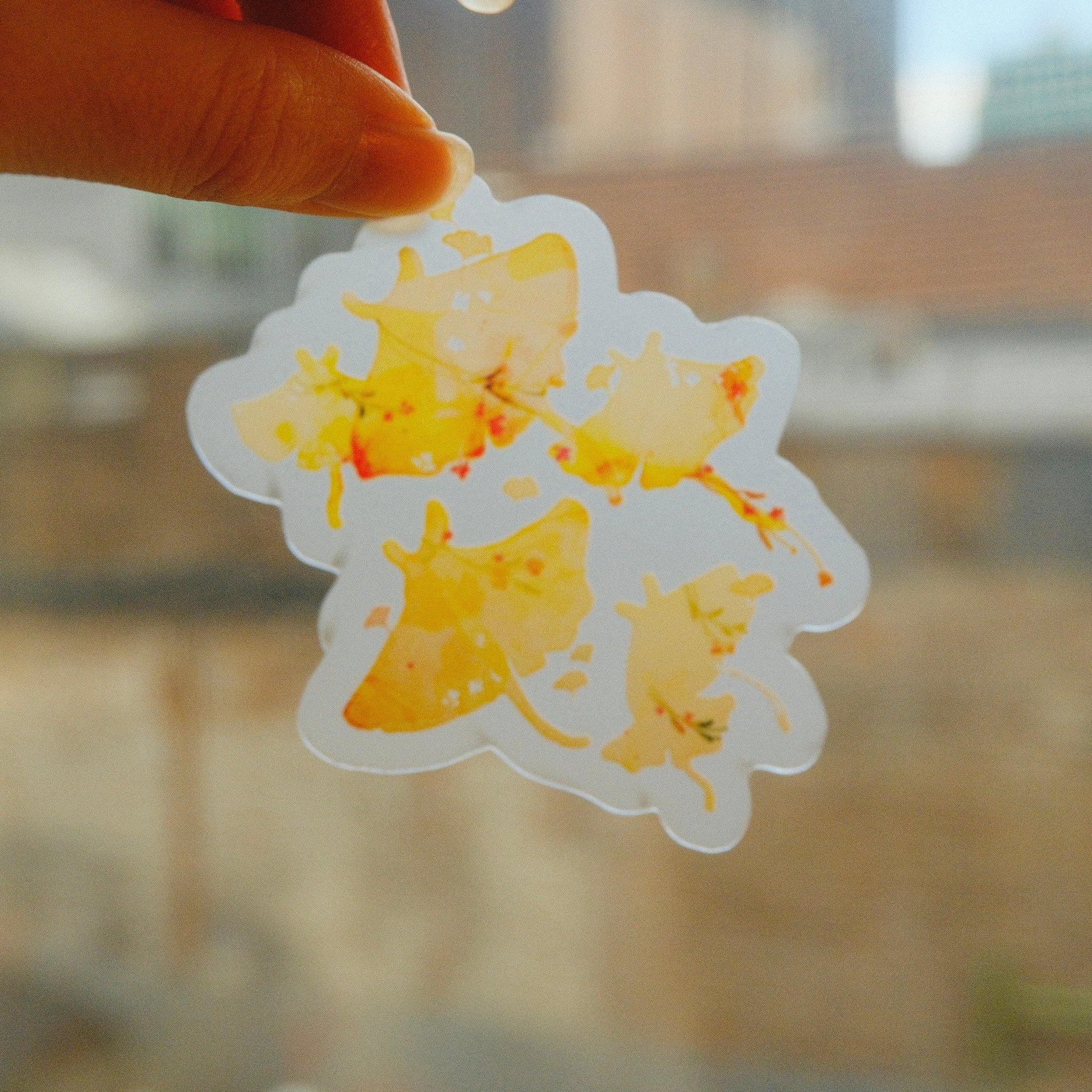 Transparent Sticker - Ginkgo Mantas