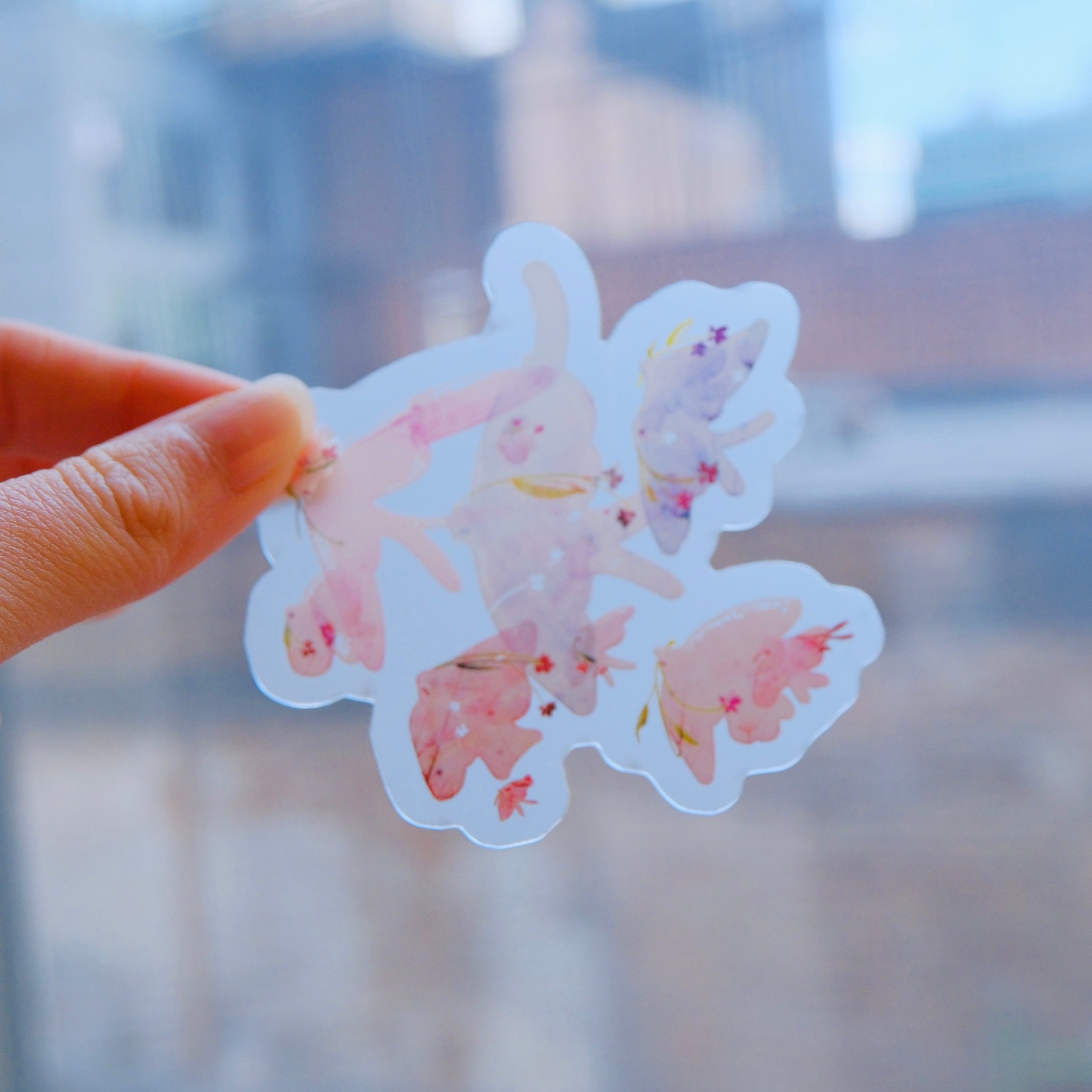 Transparent Sticker - Birdies Flying