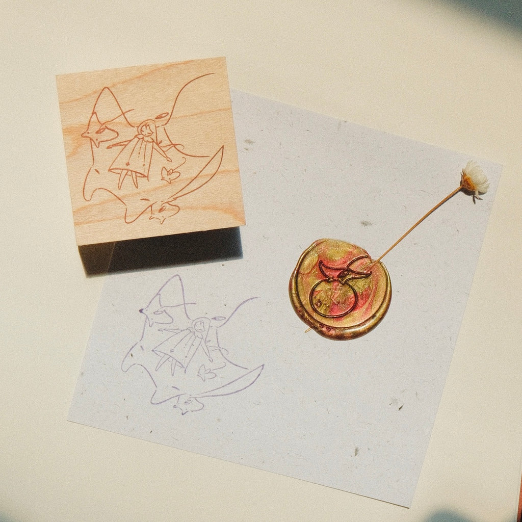 Wooden Stamp - Laying