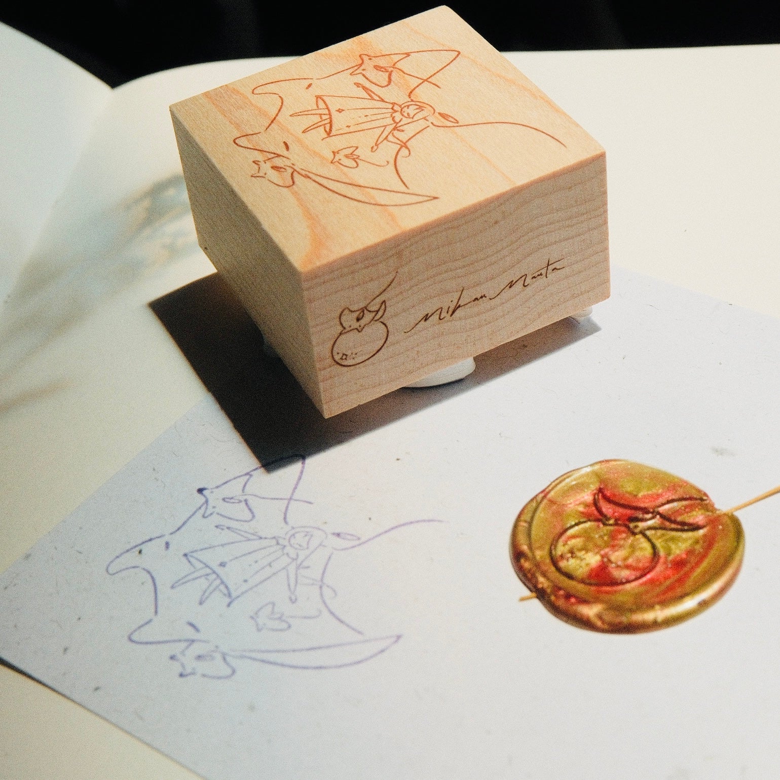 Wooden Stamp - Laying