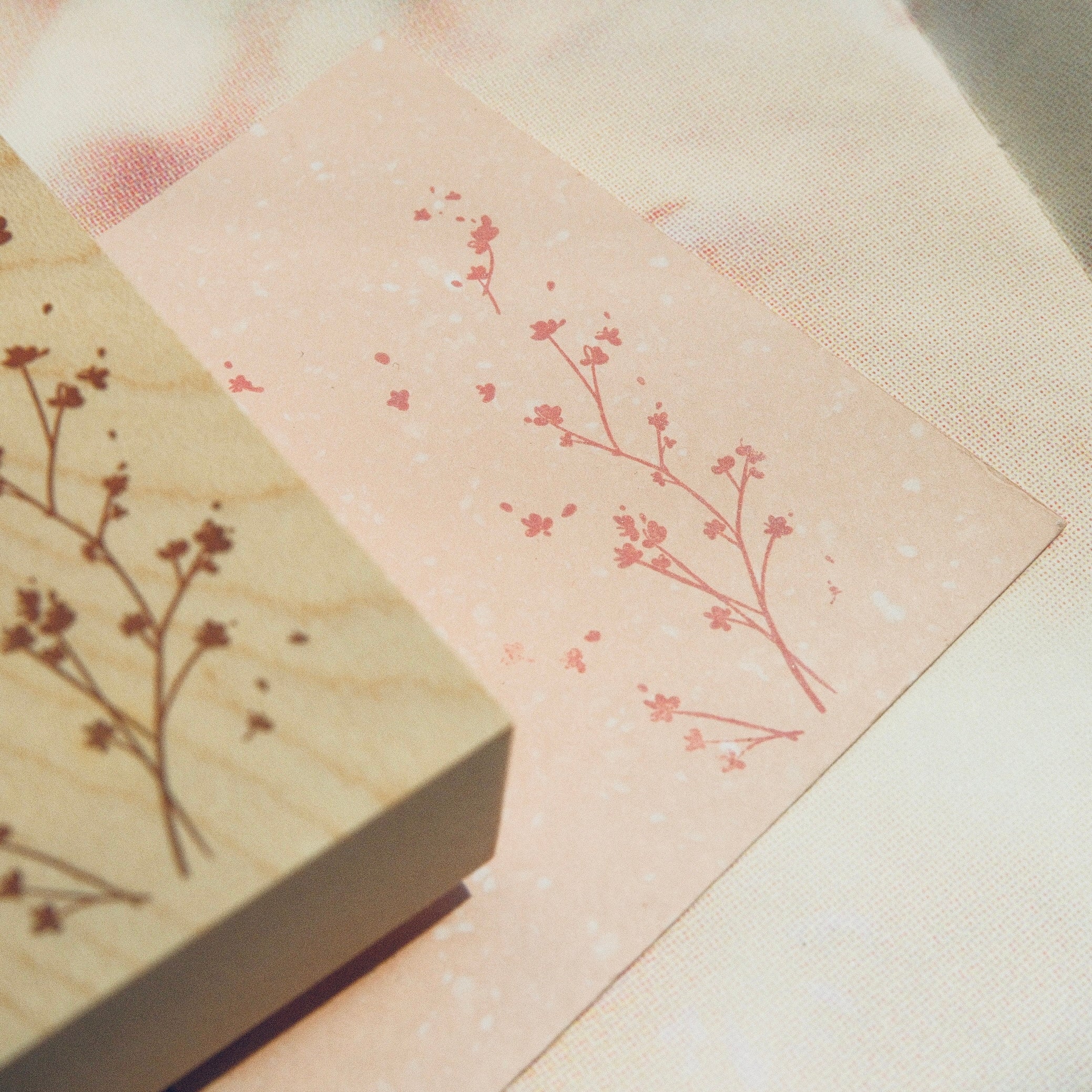 Wooden Stamp - Flower Wind Blows
