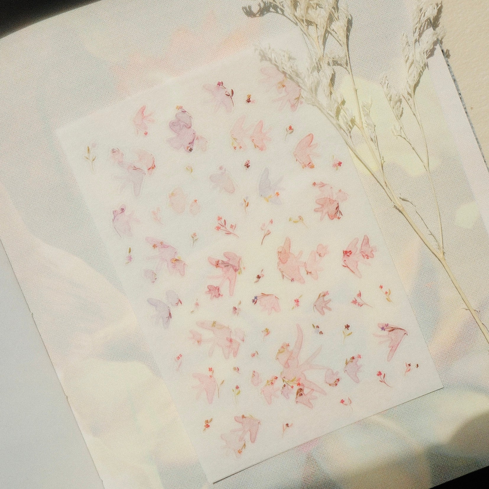 Pink Birds Sticker Sheet - 2 Sheets
