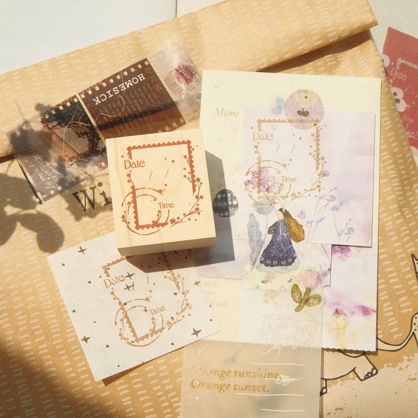 Wooden Stamp - Date & Time