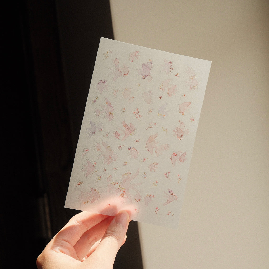 Pink Birds Sticker Sheet - 2 Sheets