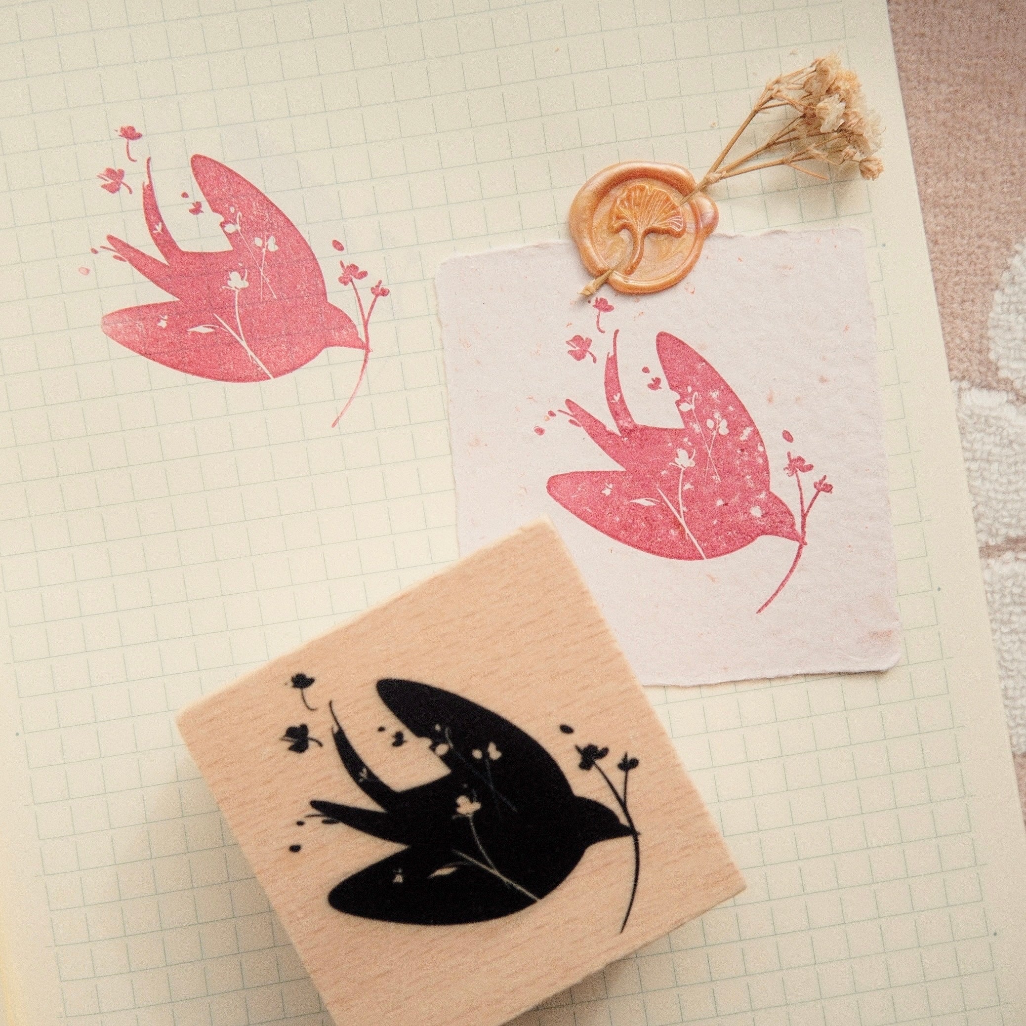 Wooden Stamp - Set of 2 - Birds