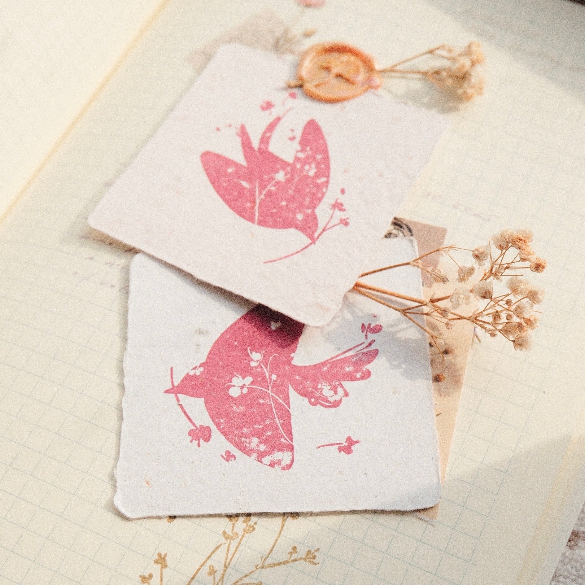 Wooden Stamp - Set of 2 - Birds