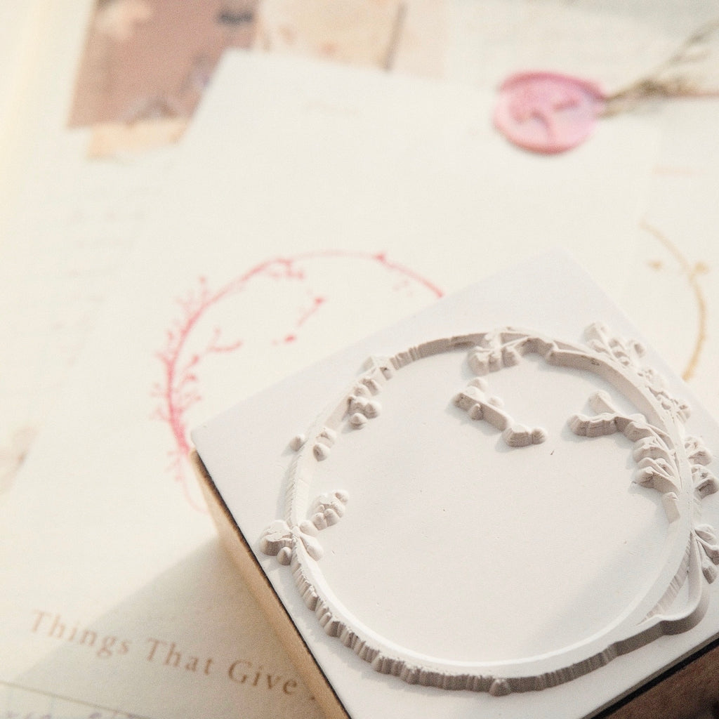 Wooden Stamp - Frame - Circle