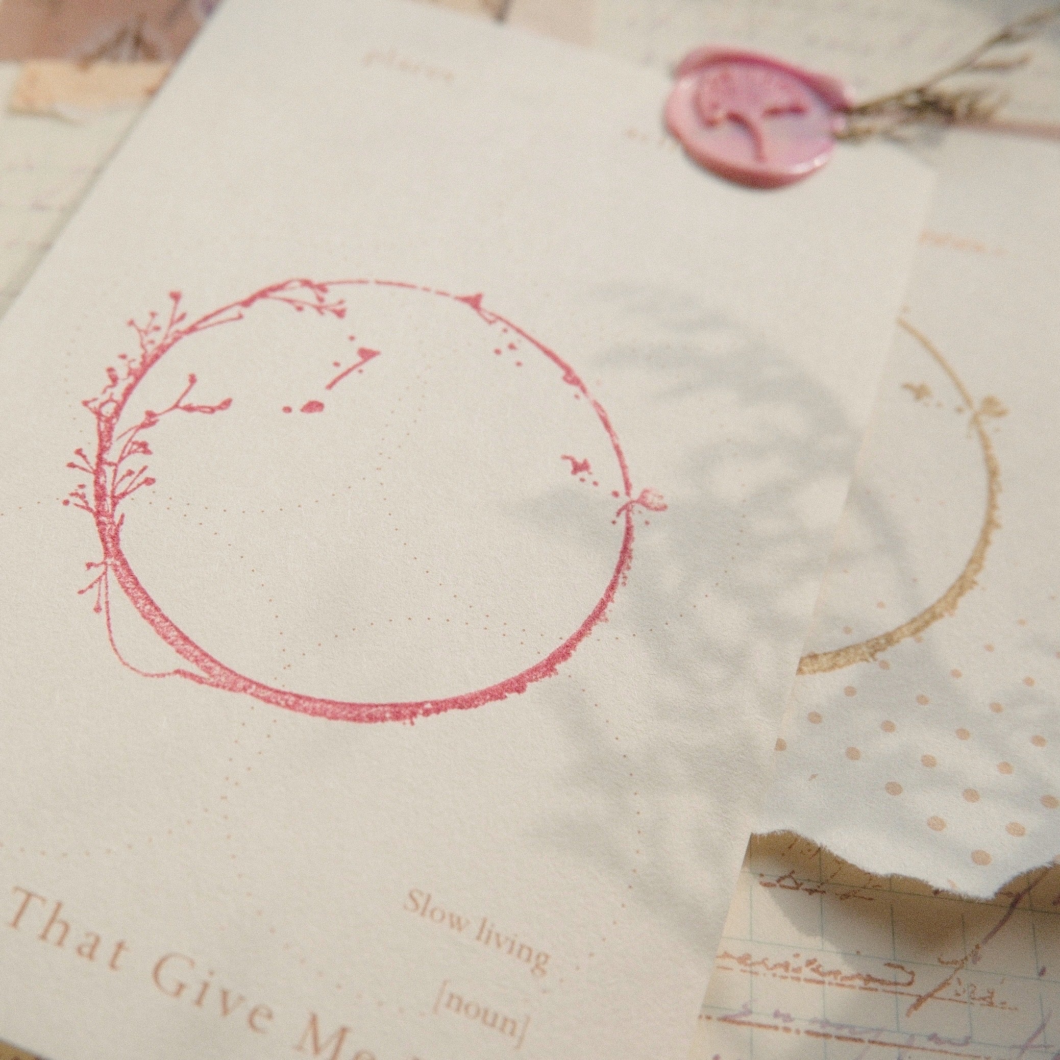 Wooden Stamp - Frame - Circle