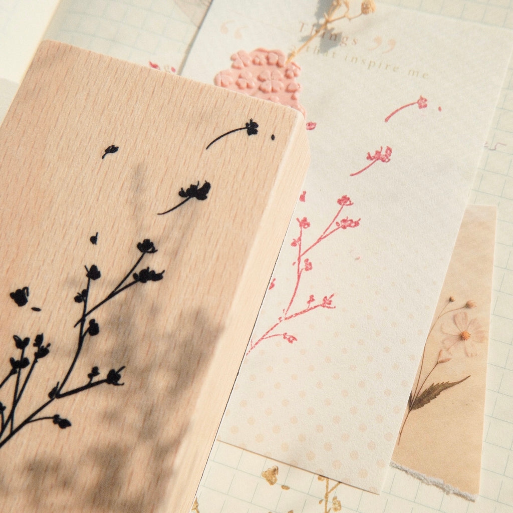 Wooden Stamp - Flower Wind Blows