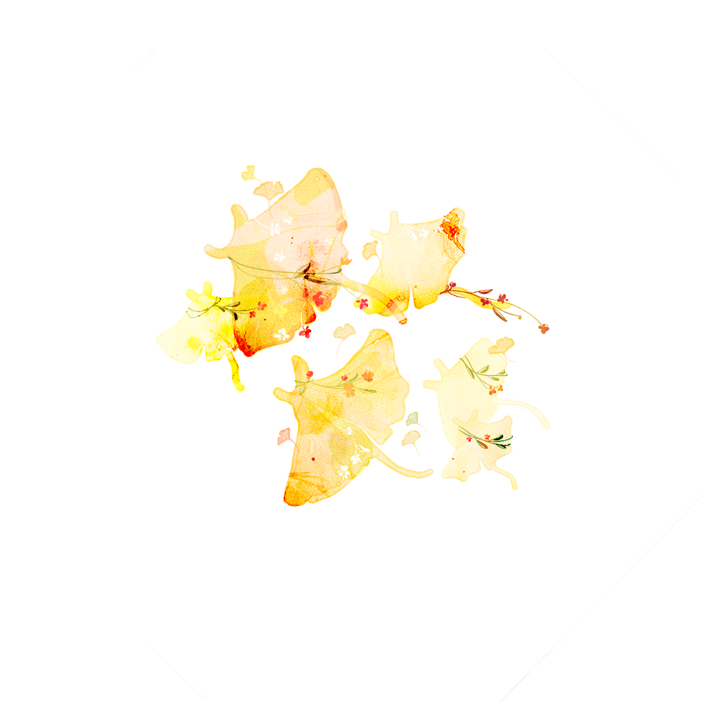 Transparent Sticker - Ginkgo Mantas