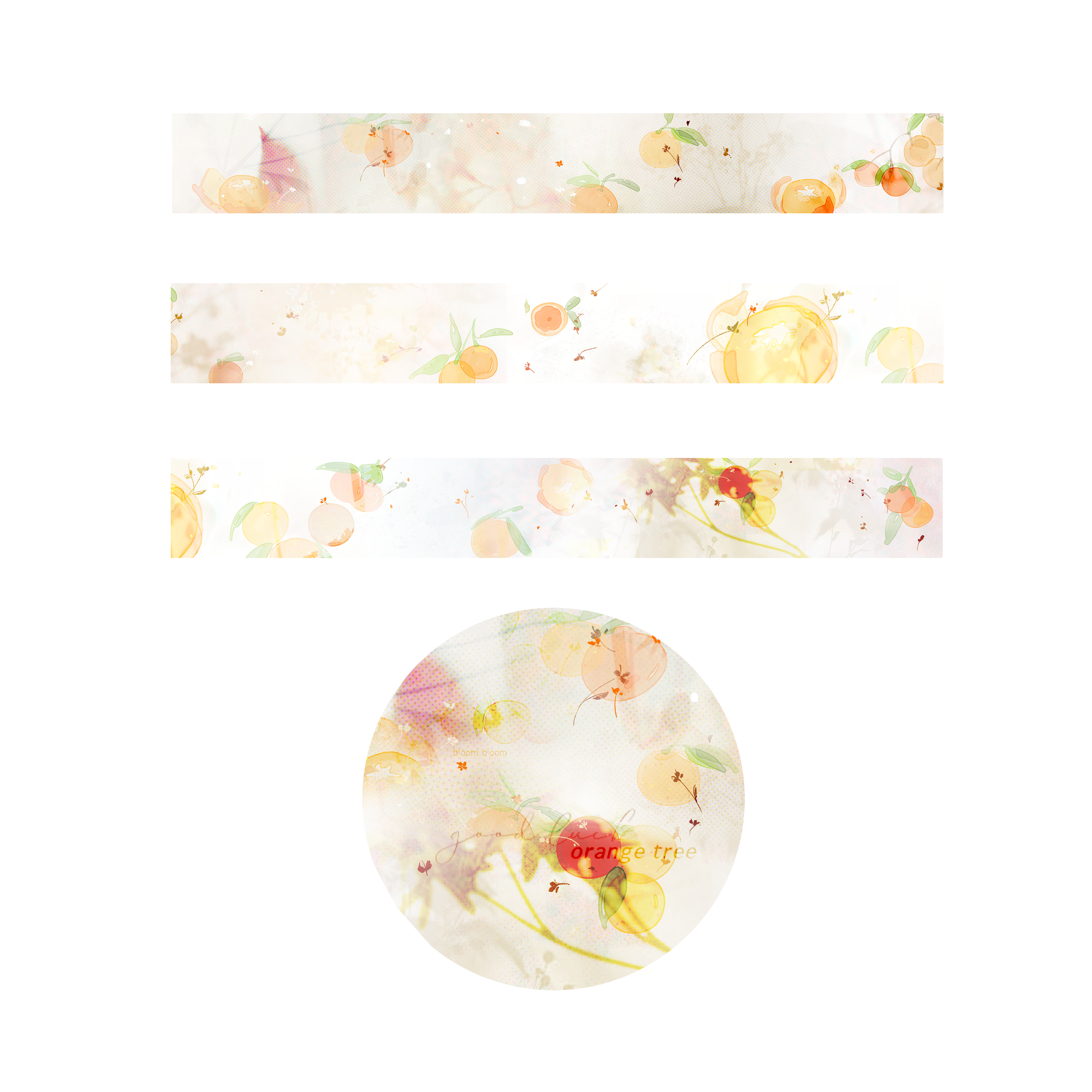 Washi Tape - Orange Tree